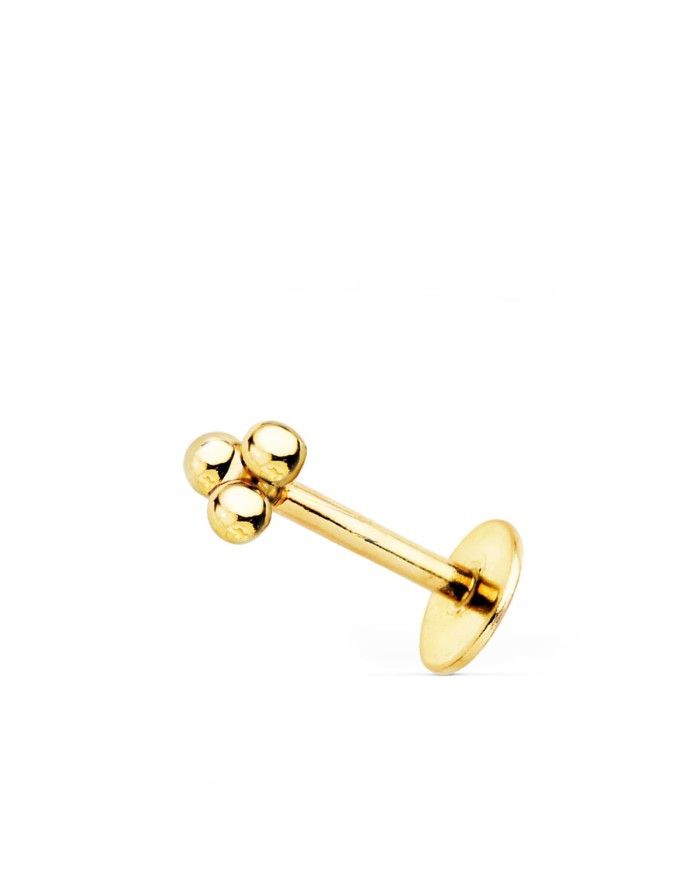 Piercing oro piramide  18k sin circonitas