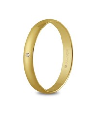 Alianza de Boda Clásica de Oro Amarillo y Diamante Media Caña 3mm 9kl Alianza de Boda Clásica de Oro Amarillo y Diamante Media Caña 3mm 9kl