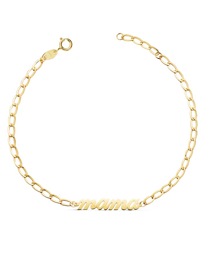 Pulsera mamá oro 18k
