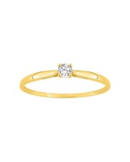 Anillo de Compromiso De Oro Amarillo Con Diamante 9kl