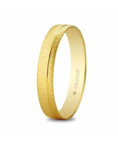 Alianza de Boda de Oro Amarillo Mate 3,5mm 9kl Alianza de Boda de Oro Amarillo Mate 3,5mm 9kl